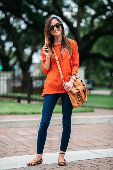 Sequins And Things Orange Sweater The Perfect Skinny Jeans Orange