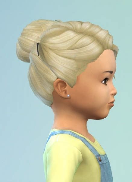 Birksches Sims Blog Hair Bun With Clips For Toddlers Sims 4 Hairs