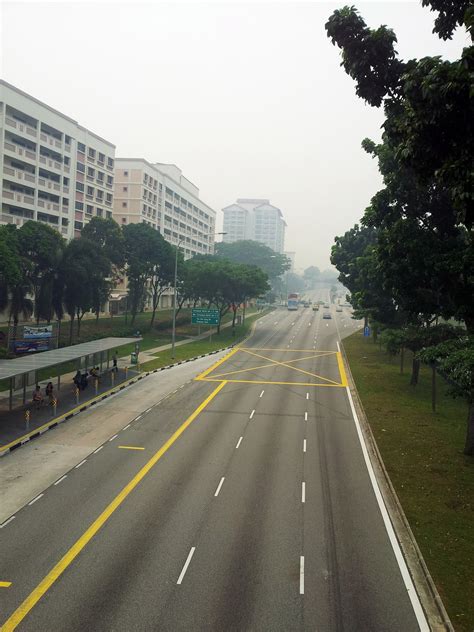 Singapore Hazy Sky And Road Free Stock Photo - Public Domain Pictures