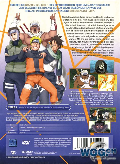 Naruto Shippuden Staffel 12 Box 1 Bemächtigung Des Kyuubi 4 Dvds