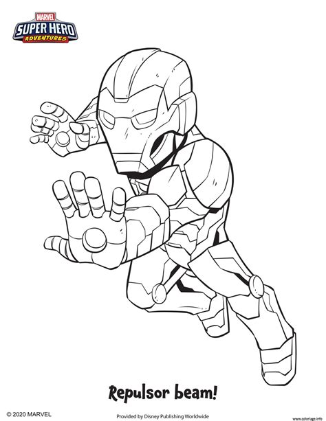 Coloriage Iron Man Marvel Super Heros Dessin Marvel à Imprimer