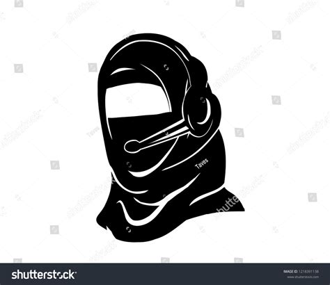muslim arab hijab woman call center stock vector royalty free 1218391138 shutterstock