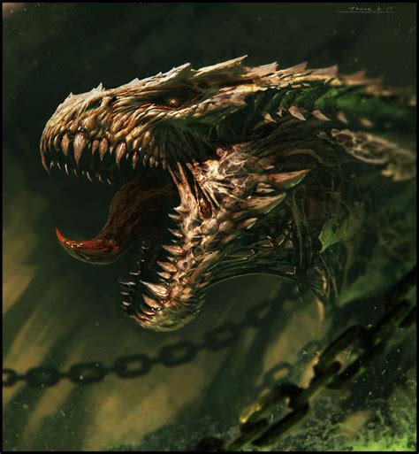 Fleshy Zombie Dragon For Fun Todor Hristov Dragon Artwork Dragon