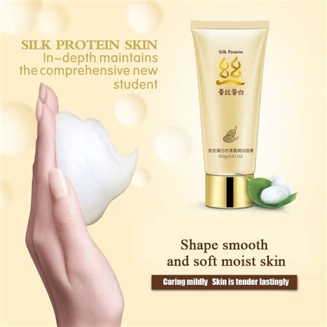 Bioaqua Brand Silk Protein Deep Pore Cleansing Cream Milk Facial Face