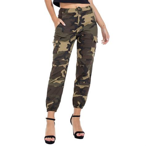 Calsunbaby Women Camouflage Trouser Ladies Casual Military Cargo