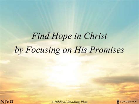 Finding Hope In Christ A Bible Reading Plan