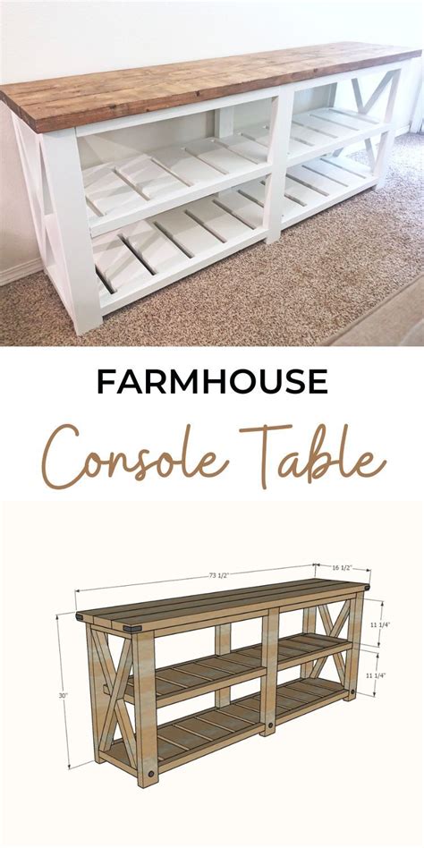 How To Build A Diy Farmhouse Entryway Console Table Artofit