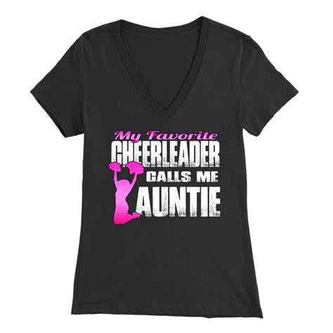 My Favorite Cheerleader Calls Me Auntie Proud Cheer Aunt Shirt Cheerleading Mom Shirts