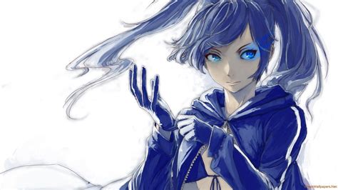 Blue Hair Blue Eyes Anime Girls Black Rock Shooter Anime Gloves Wallpapers Hd Desktop And