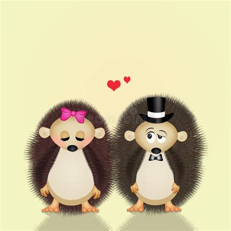 Hedgehogs In Love Stock Illustration Illustration Of Celebration