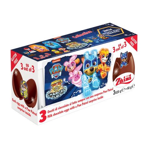 Buy Zaini Chocolate Eggs Paw Patrol Mighty Pups Tripack 60g Free Delivery Above 30