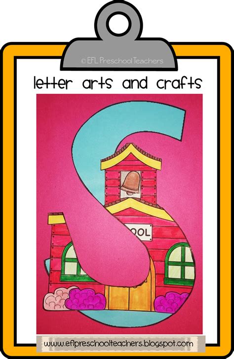 Esl Letter Arts And Crafts S As In School School Themes Theme