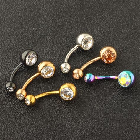 Surgical Steel Crystal Navel Belly Button Rings Belly Piercing Sexy Body Jewes0 Ebay