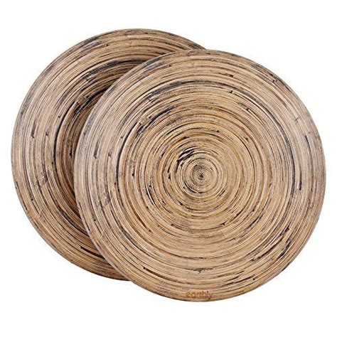 Spun Bamboo Placemats By Earthly Set Of 2 Decorative And Bamboo