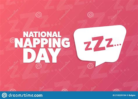 National Napping Day Holiday Concept Template For Background Banner
