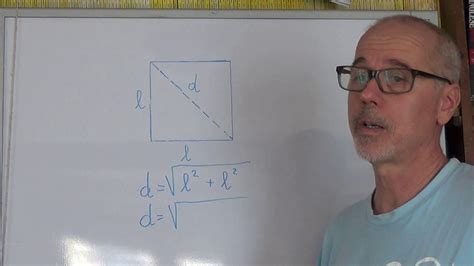 Applicazione Del Teorema Di Pitagora Nel Quadrato Youtube