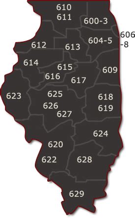 Illinois 3 Digit Zip Code Map
