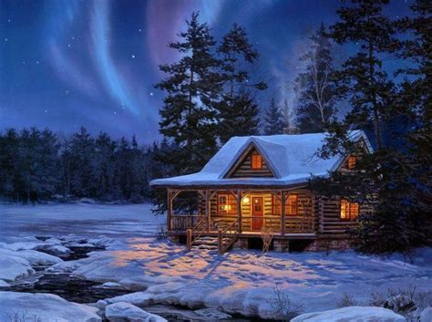 Cabin In The Snow Mountainhomeideas Cabin Christmas