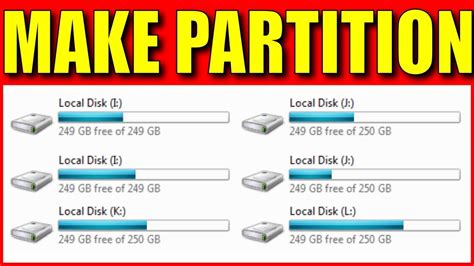 How To Create Partition In Windows 10 7 8 1 YouTube