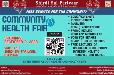 Health Fair December 9th 2023 Shirdi Sai Parivaar