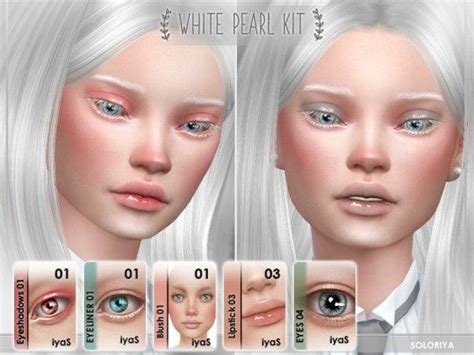 White Pearl Kit Sims 4 Soloriya On Patreon Sims 4 Cc Makeup Sims