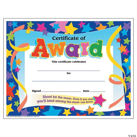 Stars Award Certificates Fun Express