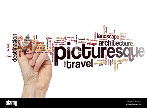 Picturesque Word Cloud Concept Stock Photo Alamy