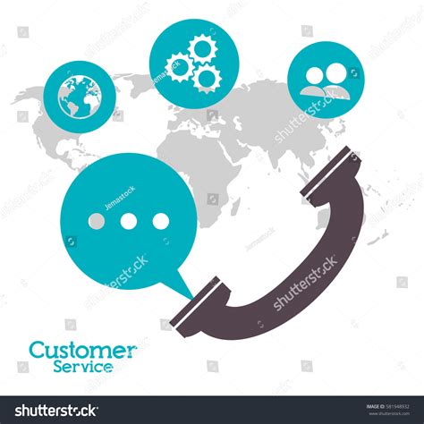 Customer Service Telephone Call Center Stock Vector (Royalty Free