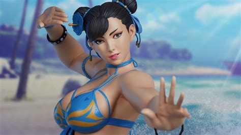 Hálás Elhagyatott Orvosi Street Fighter 5 Chun Li Bikini Állapot Csodálatos Szíj