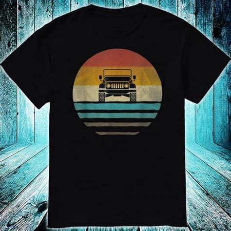 Retro 70s Sunset Off Road Vintage Jeeps Shirt Jeep Shirts Vintage