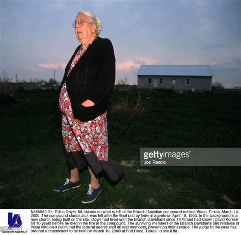 Edna Doyle Stands On What Is Left Of The Branch Davidian Compound