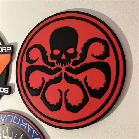 Captain America Hydra Logo Wall Plaque 3d Printing Model Threeding