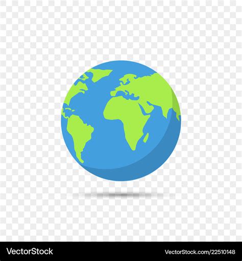 Earth Globe On Transparent Background Royalty Free Vector