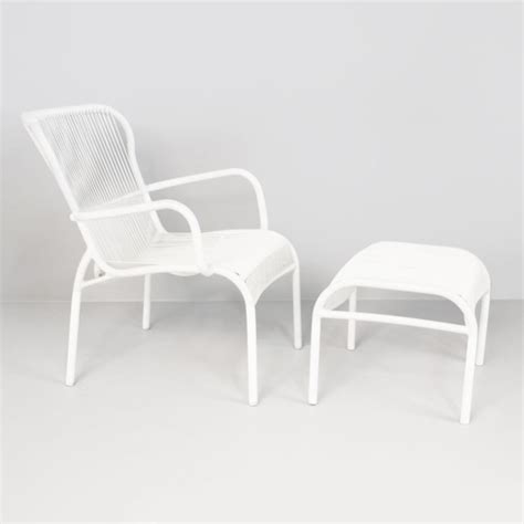 Shop country casual teak's unique designs. Luxe Outdoor Chair and Ottoman (White)|Accent Chairs ...