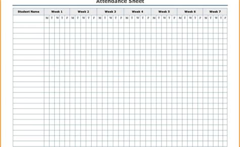 2020 Attendance Tracker Template Example Calendar Printable Otosection