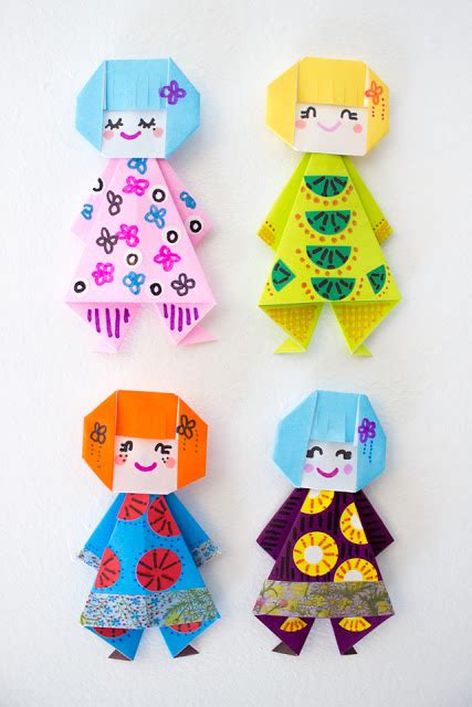 Easy And Cute Origami Paper Dolls Cute Origami Useful Origami