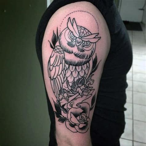 70 Traditional Owl Tattoo Designs For Men Wise Ink Ideas