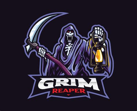 Premium Vector Grim Reaper Mascot Logo Design