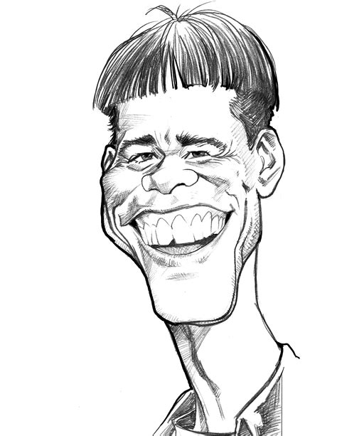 Jim Carrey Caricature As Lloyd From Dumb And Dumber Realistic