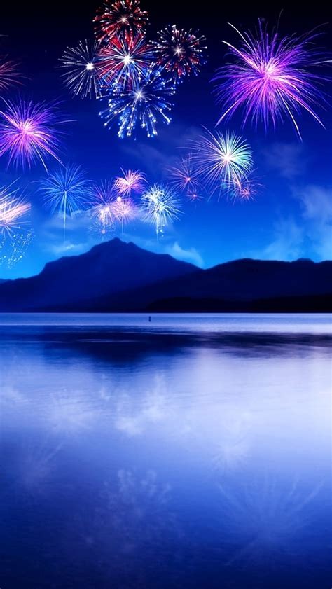 1366x768px 720p Free Download Fireworks Blue Night Sky Hd Phone