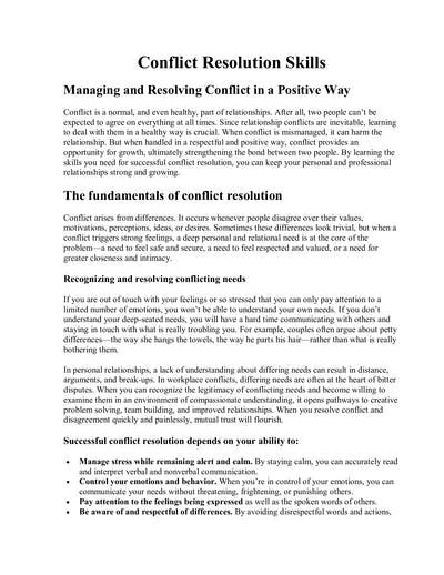 Download Your Free Conflict Resolution Training Material Template Or