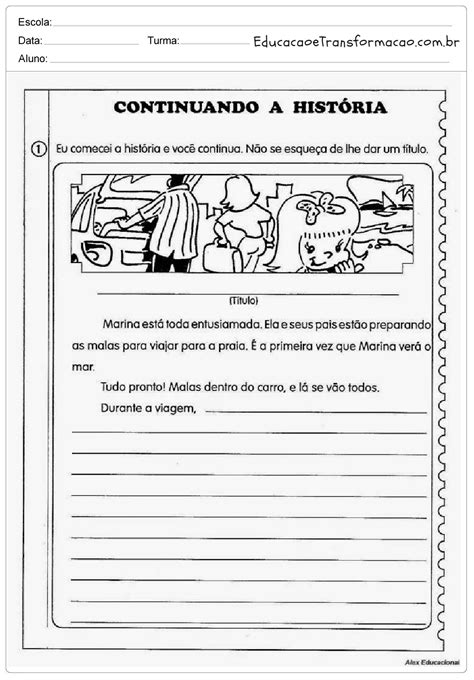 Atividades De Produção De Texto 4 Ano Para Imprimir Series Iniciais