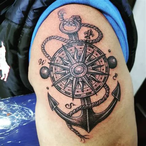 21 Adventurous Anchor Compass Tattoos With Meaning Tattoo Twist