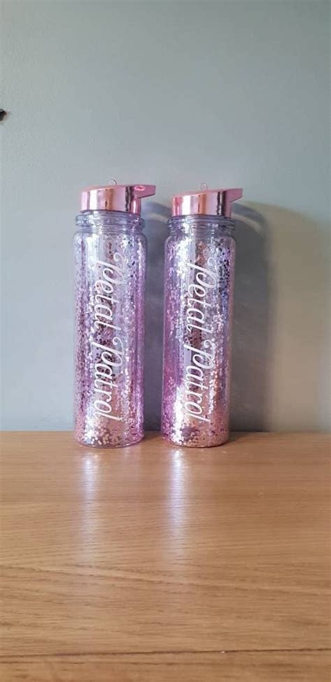 Personalised Glitter Water Bottle Free Uk Delivery Etsy