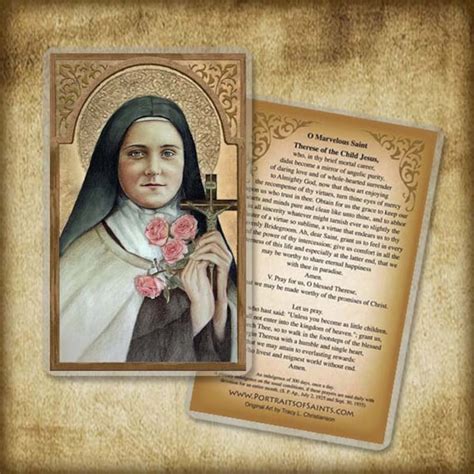 St Therese Of Lisieux Prayer Card Carmelite Etsy