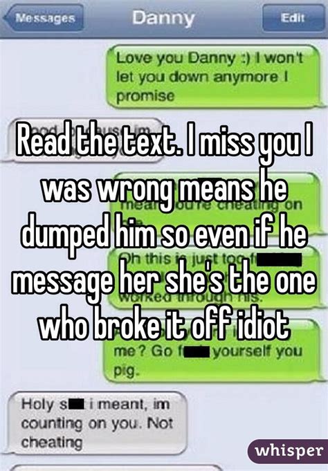 Pada kesemptan kali ini admin akan memberikan sebuah informasi yang menarik buat sobat, yakni 607 meaning text dan arti 607. Read the text. I miss you I was wrong means he dumped him so even if he message her she's the ...