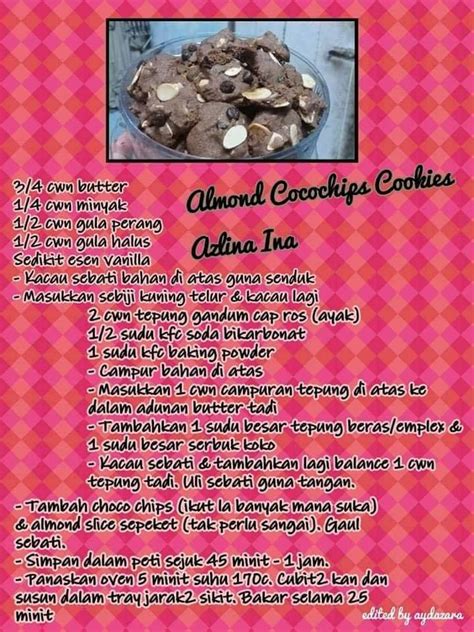 Resepi biskut arab azlina ina. resepi biskut raya azlina ina | Almond cookies, Resepi ...