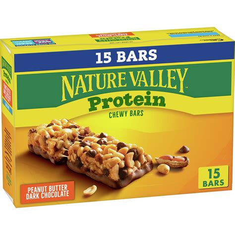 NATURE VALLEY Protein Chewy Granola Bars Peanut Butter Dark