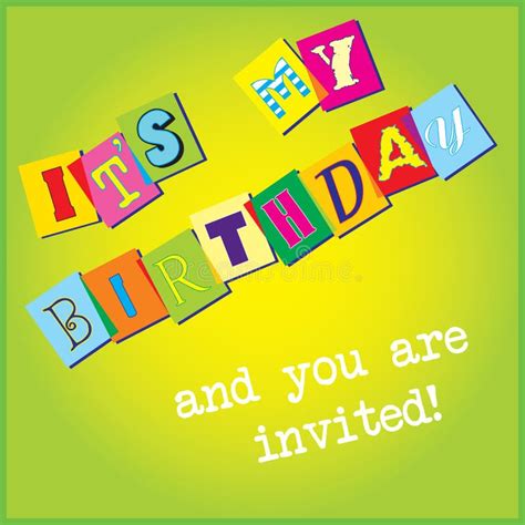 Birthday Invitation Template Stock Vector Illustration Of Celebration