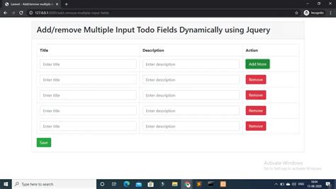 Add Remove Multiple Input Fields Dynamically With Jquery Step By Step